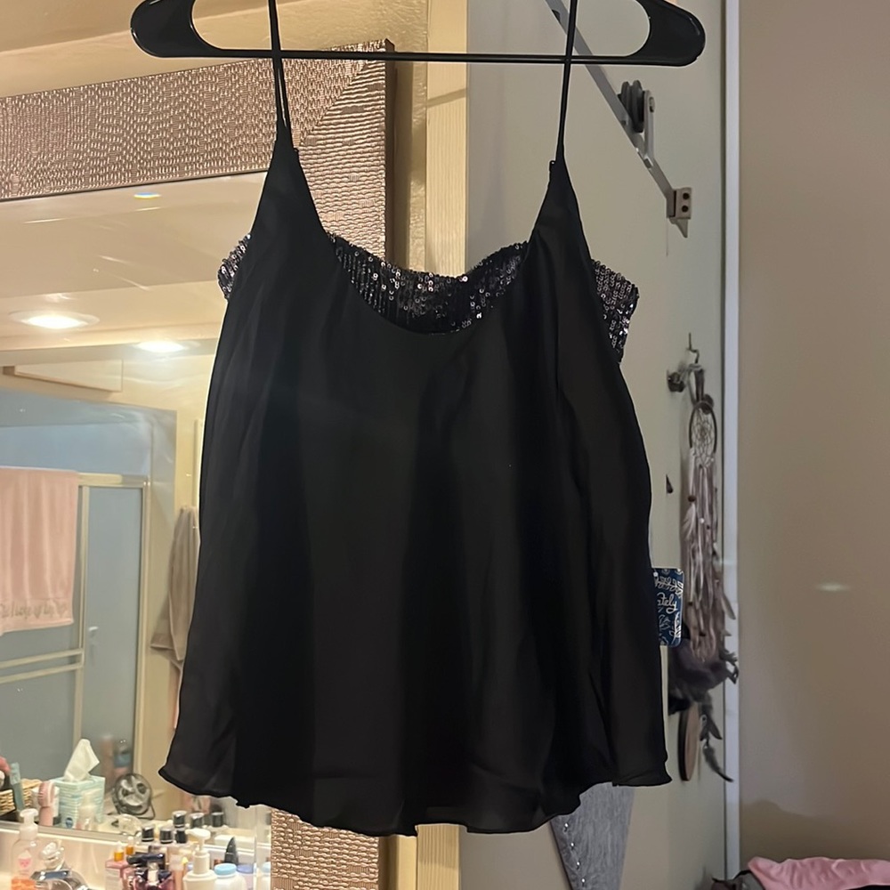 BNWT free people sequin and silk top